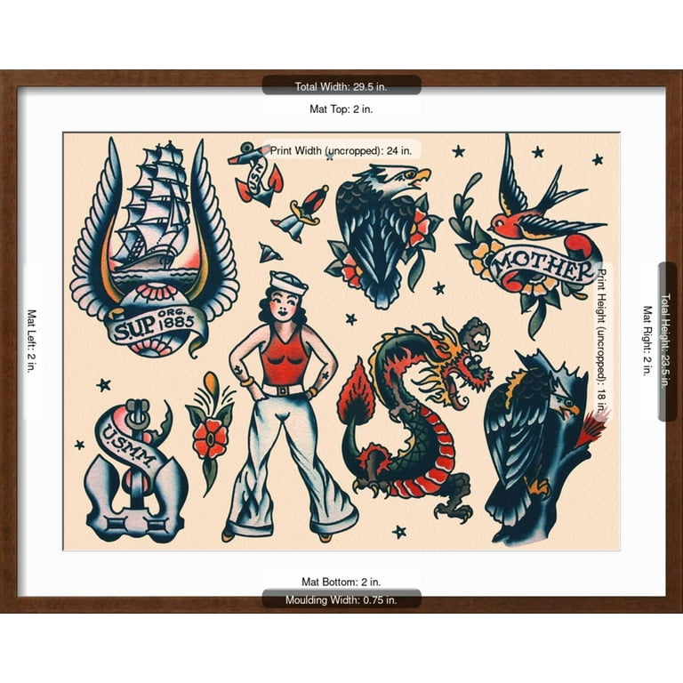 『Sailor Jerry. Tattoo Drawings』 Sailor Jerry redraw : r/tattooflash