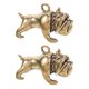 thumbnail image 1 of 2 adornos colgantes decorativos de bulldog, dijes de perro, dijes de bulldog, dijes de perro para pulseras, dije de latón, 1 of 8