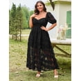 thumbnail image 4 of Vestido EYWOL, corpiño negro con bordado floral para mujer 2025, 4 of 9
