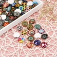 thumbnail image 2 of U8MO 100/200 Mosaic Printed Glass Dome Flatback Cabochons For Pendants Jewelry Making-25mm, 100pcs, 2 of 9