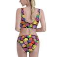 thumbnail image 5 of High Waisted Bikini Sets For Women, Lemon Flower Colorful Swimsuits Tummy Control, Two Pieces Bathing Suit, 5 of 8