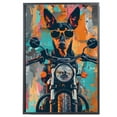thumbnail image 2 of German Pinscher Dog Poster Riding A Motorcycle - German Pinscher Dog Canvas Wall Art For Bedroom Decor - Vintage Bathroom Decor - Birthday Gifts For Sister, 2 of 6