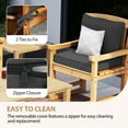 thumbnail image 3 of 24 x 24 Waterproof Outdoor Deep Seat Cushion for Patio Furniture Cushion Replacement - Set of 4, Dark Gray, 3 of 10