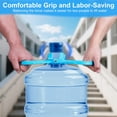 thumbnail image 4 of 5 Gallon Water Jug Handle Carrier Purified Water Jug Ergonomic Grip Handle Labor Saving Water Bottle Lift Handle Non-Slip Tilting Proof Water Bottle Carrier for 5 Gallon Bottle Caps, Blue, 1 Pack, 4 of 7
