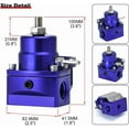 thumbnail image 5 of Adjustable Fuel Pressure Regulator Kit 3-70PSI with AN8 Feed Port and AN6 Return Port (blue), 5 of 11