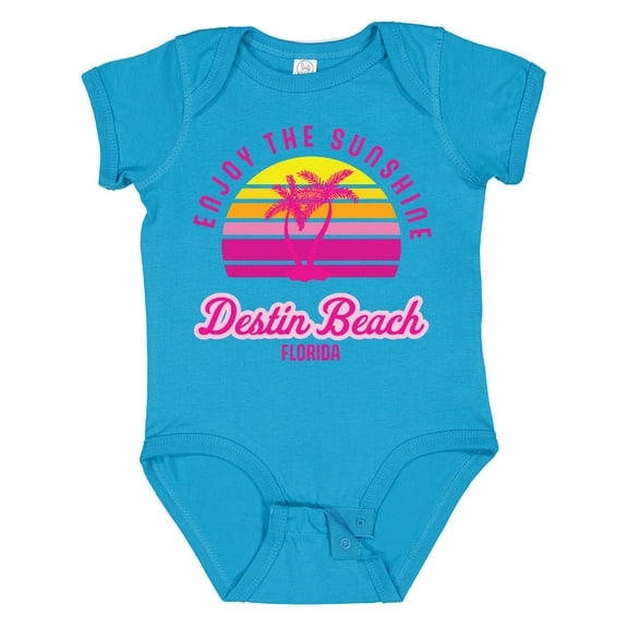 Inktastic Summer Enjoy the Sunshine Destin Beach Florida in Pink Boys or Girls Baby Bodysuit