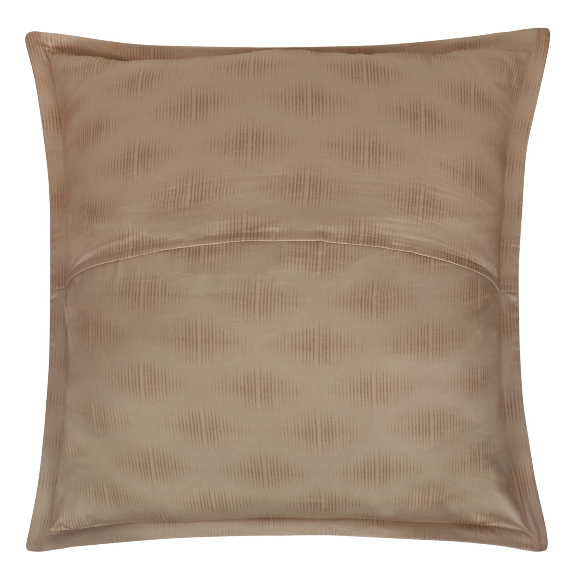 Delara GOTS Certified 100% Organic Cotton 2 Inch Flange Euro Sham Set of 2, 26"X26", Brown