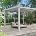 thumbnail image 2 of Vita 144"L x 144"W x 104"H Vinyl Camelot Louvered Pergola, White, VA42070, 2 of 8
