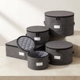 thumbnail image 4 of Quilted Dish Moving Boxes with Dividers, 5-Piece Set for Packing Plates, Wine Glasses & Fine China, Padded Storage Containers for Secure Moving & Organization, 4 of 6