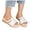 White, variant on Womens Slide Sandals Comfortable Arch Support Walking Shoes Retro Print Slip on Flat Sandals