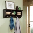 thumbnail image 6 of Alaterre Furniture Shaker Cottage Coat Rack with 3 Open Shelves, Wall Mounted Storage, Transitional Design, Ideal for Entryway Storage Organization, Chocolate Finish, 6 of 8
