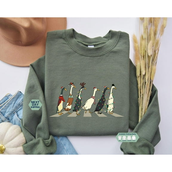 Winter Ducks Sweatshirt, Duck Winter Shirt For Women, Animals Winter Sweatshirt, Farm Lover Gift, Winter Shirt Tshirt All Size S-5XL