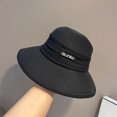 thumbnail image 1 of LinYooLi Summer Straw Woven Diamond Lettered Fisherman's Hat, Women's Sun Shading And Sun Protection Straw Hat, Beach Vacation Versatile Beach Hat Trend, 1 of 9