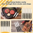 thumbnail image 6 of Serrated Steak Knives 8 Piece Set Sharp Kitchen Knife Cutlery Set Stainless Steel Dinner Knife for Precise Cutting,Dishwasher Safe, 6 of 8