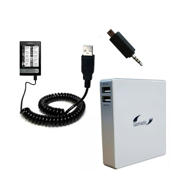 Gomadic High Capacity Rechargeable External Battery Pack suitable for the Netronix Bookeen Cybook Gen 3 - Portable Charger with TipExchange Technology