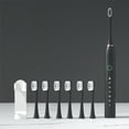 thumbnail image 6 of RnemiTe-amo c Electric Toothbrush,Rechargeable Power Toothrush with 6 Brush Heads,5 Modes Power Toothbrush with Holder,Ipx7 Waterproofs Electric Toothbrush for Women Men Wuth Travel,White, 6 of 9