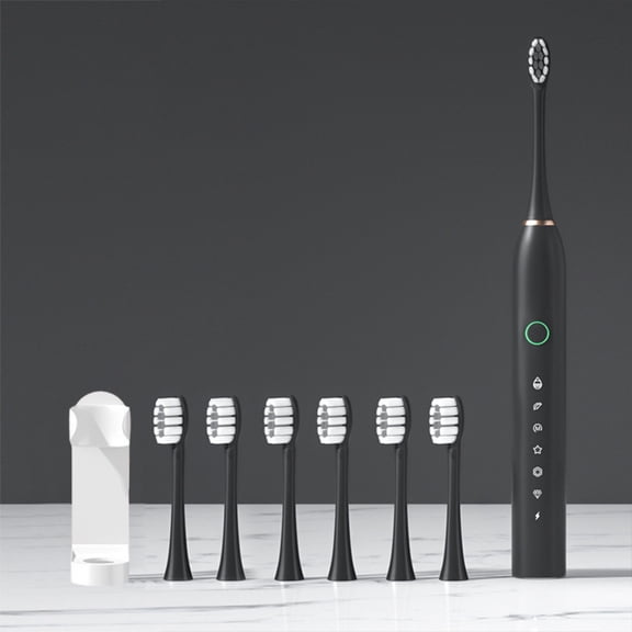 Matoen Electric Toothbrush for Adults with 6 Brush Heads, Toothbrush Rechargeable with a Holder, 8 Hours Charge for 15 Days Use