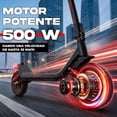 thumbnail image 3 of Scooter Eléctrico G2  Bikeon 500W Batería de Litio 36V 10Ah Llantas de Aire 10”  Suspensión Delantera y Trasera Freno de Disco Direccionales 35 km/h Autonomía 30 km IPX4 | Plegable, 3 of 9
