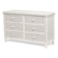 thumbnail image 2 of Sea Wind Florida Santa Cruz Wicker / Rattan Dresser with 6 Drawers in White, 2 of 9