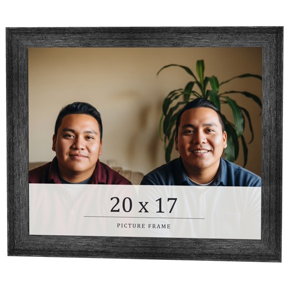 20x17 Frame Black Real Wood Picture Frame Width 1.5 inches | Interior Frame Depth 0.5 inches | Barn