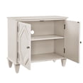 thumbnail image 6 of CQSXDA 33.6 Inch Wooden Sideboard Buffet Cabinet in Walnut with Geometric Design for Entryway and Kitchen Storage，Antique White, 6 of 10