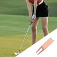 thumbnail image 4 of harmtty Golf Divot Tool 2 Pins Polished Easy to Install Portable Golf Training Golf Ball Marker Pitch Fork Daily Use,Red Bronze, 4 of 8