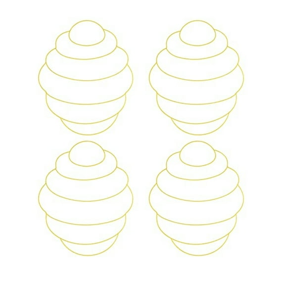 (4)-HTL Beehive Wreath Metal Frame Wire Form, Summer, Wreath for Front Door, Spring Décor, 15.35 in. x 11.9 in.