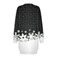 thumbnail image 5 of Fiaer Snowflake Long Sleeve Dress for Women Christmas Sweatshirt Dress Fall Fashion Outfits Xmas Casual Mini Skirts Black XL, 5 of 5