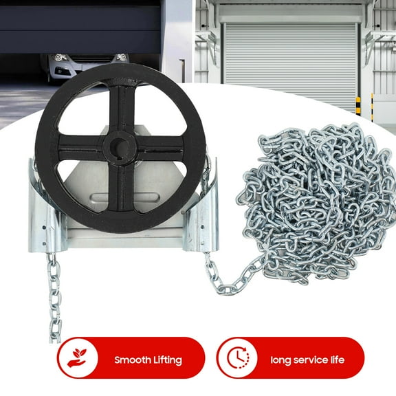 TABODD Garage Door Chain Hoist Opener, Chain Hoist for Roll Up Doors with 26FT Chain