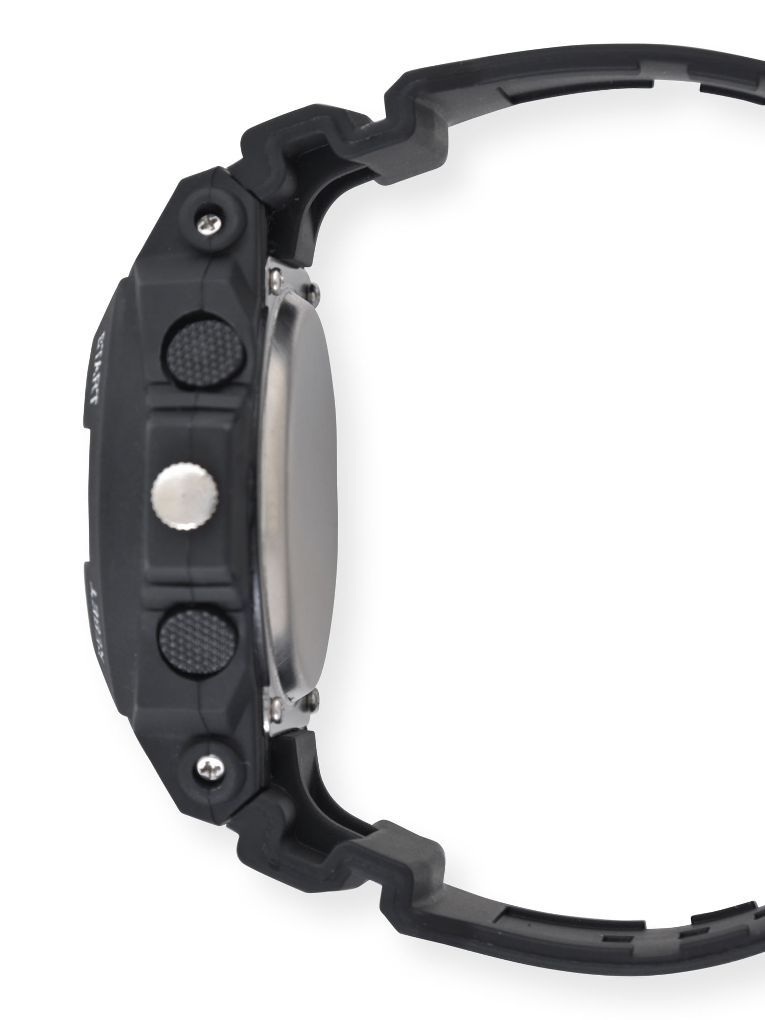 George Men's Analog Digital Watch with Black Round Case & Black PVS Strap 52MM