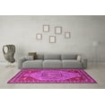 thumbnail image 3 of Ahgly Company Indoor Square Oriental Pink Industrial Area Rugs, 7' Square, 3 of 4
