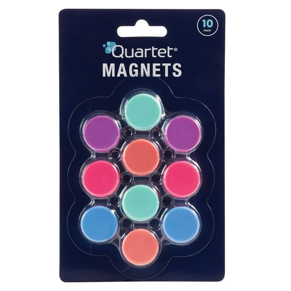 Quartet Round Magnets, 1", Magnetic Whiteboard, Assorted Colors (81216)