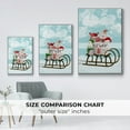 thumbnail image 4 of Christmas Christmas Owl Sled - Framed Gallery Wrapped Holiday Canvas - 27 x 41 - White Frame, 4 of 8