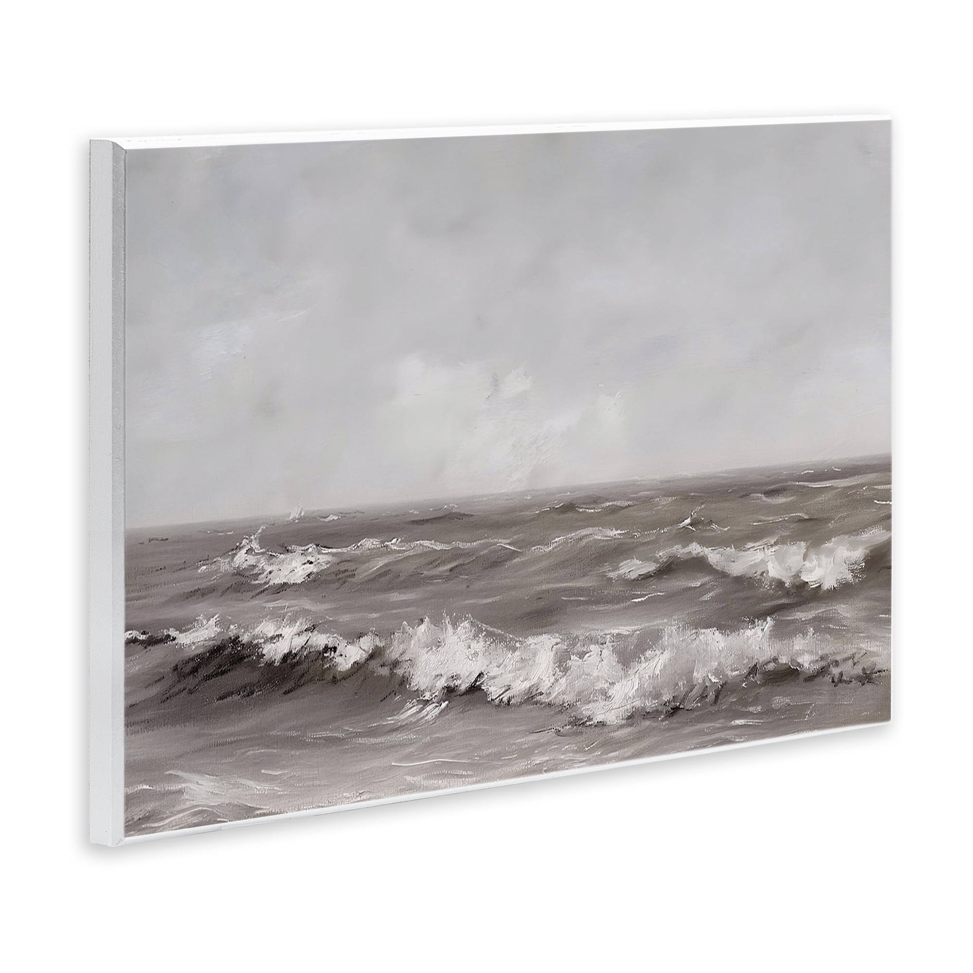 Stupell Industries Monochrome Sea Ripples Wall Plaque Art, design by Jacky Ngan