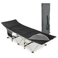 thumbnail image 1 of Potable Folding Camping Cot with Mattress Carry Bag Elastic Bed for Travel Home Lounging Office Rest, 1 of 9