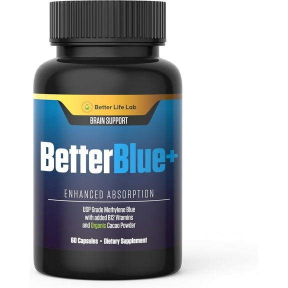 Better Life Lab Methylene Blue Capsules Pharmaceutical Grade - 60ct - Dietary Supplement