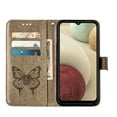 thumbnail image 6 of Galaxy A12 Wallet Case, Embossed Butterfly PU Leather Credit Card Holder Slots Full Body Protection Kickstand Flip Folio Shockproof TPU Phone Cover for Samsung Galaxy A12,Gray, 6 of 7