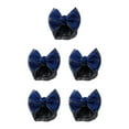 thumbnail image 3 of VONKY Cloth Easy To Wear Professional Hair Plate Mesh Pocket Bow Hair Net Snood Net Bow Work Hair Clips Thick stripes-gold 5Set, 3 of 6