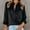 Black, variant on KIHOUT Tops For Women Clearance Women Loose Casual Long Sleeve Solid Turn Down Collar Casual Blouse T-shirt Tops