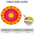 thumbnail image 6 of Colorful Tie Dye Mandala Pattern Round Fitted Tablecloth with Elastic Edge,Dining Table Cover Waterproof,Outdoor Round Tablecloth for Camping,Dining,Indoor and Outdoor, 6 of 7