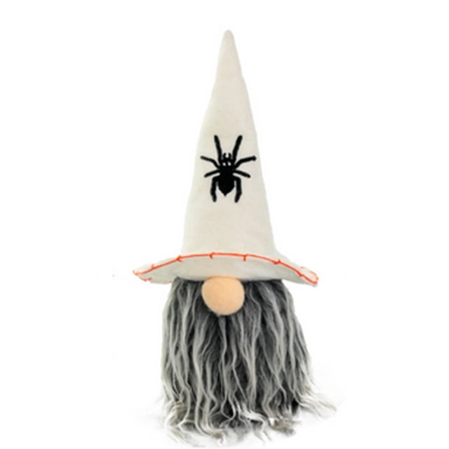Matsuzay Muñeca sin rostro de Halloween atmósferas de fiesta de miedo decoración festiva ornamento sala de estar interior sofá cama Kits de decoración para fiestas Blanco