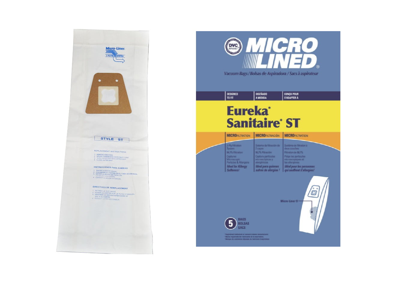 DVC Micro-Lined Vacuum Bags Type A Fit Hoover Convertible, Elite 