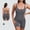 Dark Gray, variant on 2026 New Limit-time Offer, Women's Jumpsuit Bodysuit Summer Solid Color with Padded Bra Backless Strappy Sports Clothes Shapewear Yoga Dance Gym Outfit Seamless Shorts
