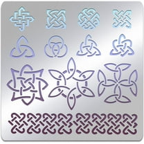 Celtic Metal Stencil Templates Celtic Knot Pyrography Stencils for Painting on Wood Wall Canvas Furniture Wood Burning Pyrography Engraving 6x6 inch
