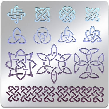 Celtic Metal Stencil Templates Celtic Knot Pyrography Stencils for Painting on Wood Wall Canvas Furniture Wood Burning Pyrography Engraving 6x6 inch