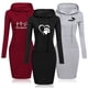 thumbnail image 2 of 2022 Spring Autumn Sweatshirt Long-Sleeved Dress Woman Clothing Hooded Collar Pocket Simple Casual Lady Dress SweatshirtXXL Gao Jinjia LED, 2 of 2