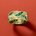 thumbnail image 5 of Ross-Simons Italian Green Enamel Leaf Ring in 14kt Yellow Gold, Women's, Adult, 5 of 6