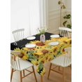 thumbnail image 2 of Sunflowers Rectangle Tablecloth, Yellow Summer Botanical Elegant Pastoral Waterproof & StainResistant Tablecloth, Washable Oil-proof Table Cover for Dining/Party/Wedding/Camping/Buffet 52x70 In, 2 of 9