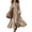 Khaki, variant on Jowdiw Velvet Dress for Women Plus Size Long Sleeve Cowl Neck Loose A Line Maxi