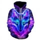 thumbnail image 2 of Sudadera con capucha con estampado 3D de lobo animal para hombre y mujer, moda informal de gran tamaño, sudaderas con capucha estilo hip hop Harajuku, 2 of 5